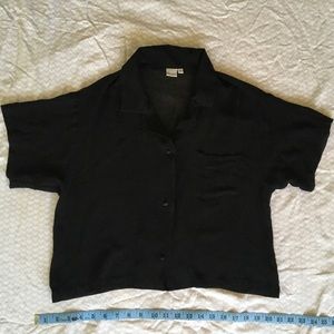 Sheer 90s vintage 100% silk blouse